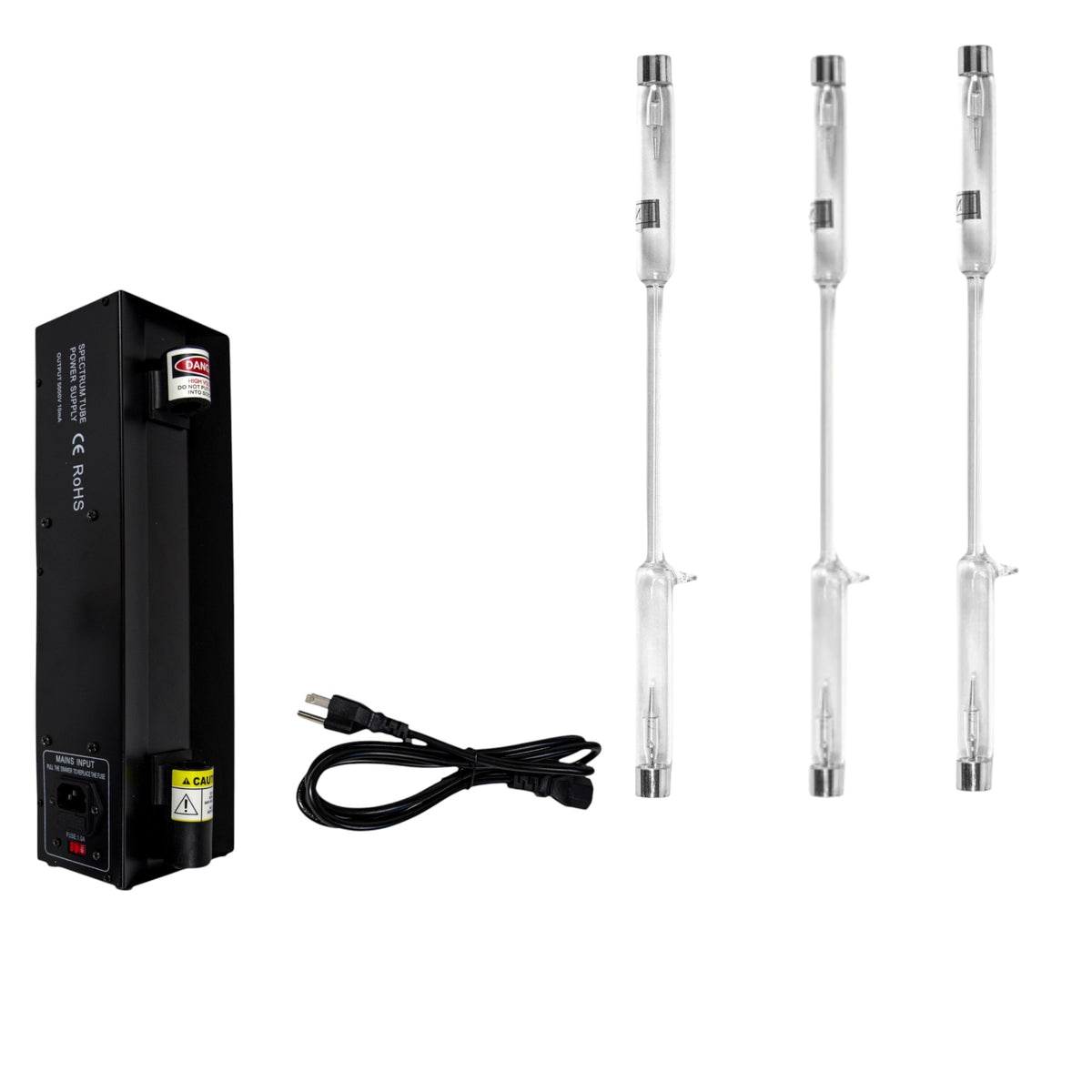 Spectrum Tube Light Display Kit, with Power Supply, Neon, Helium, & Hydrogen Tubes