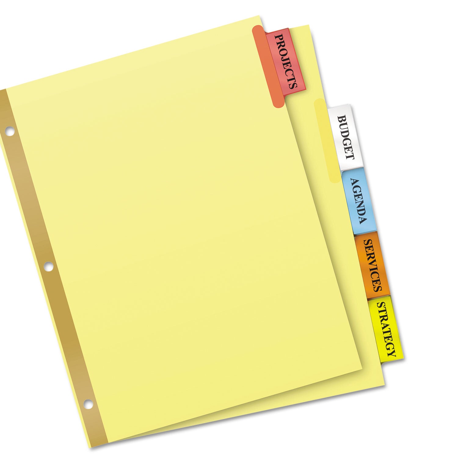 Big Tab™ Insertable Dividers, Buff Paper, 5-Tab Set, Multicolor
