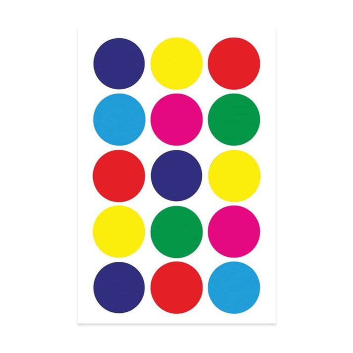 Sticker Forms - Colored 1 1/4" Circles - 3 Sheets
