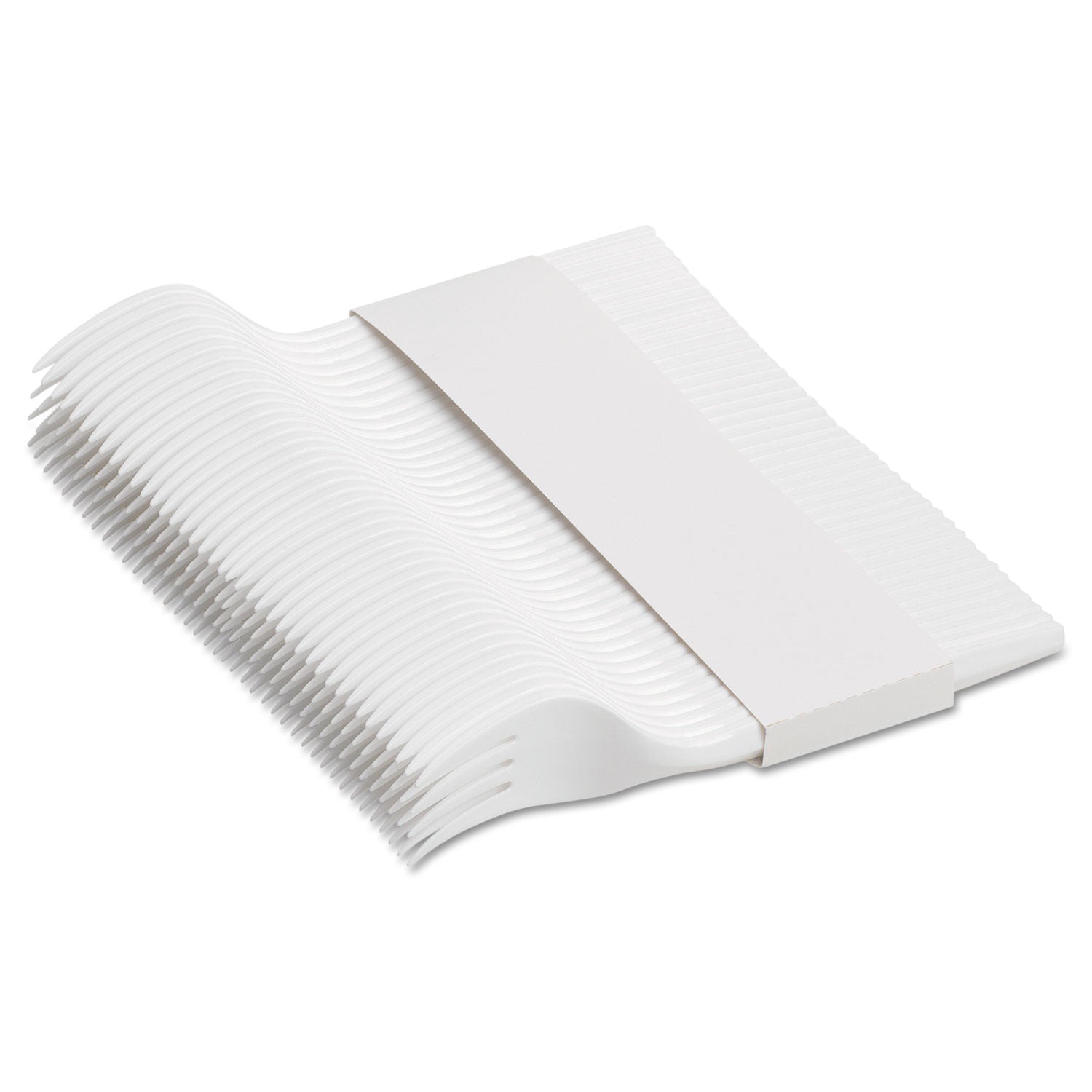 Fork - 1 x Fork - Disposable - White - 40/Pack - 24 / Carton