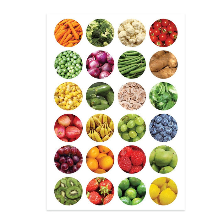 Themed Sticker Forms - Fruit Veggie - 3 Sheets