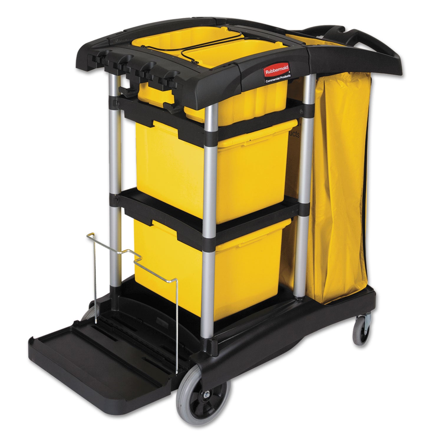4" Caster Size - 48.25" Width x 22" Depth x 44" Height - Yellow, Black - 1 Each