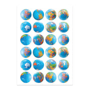 Themed Sticker Forms - Globe - 3 Sheets