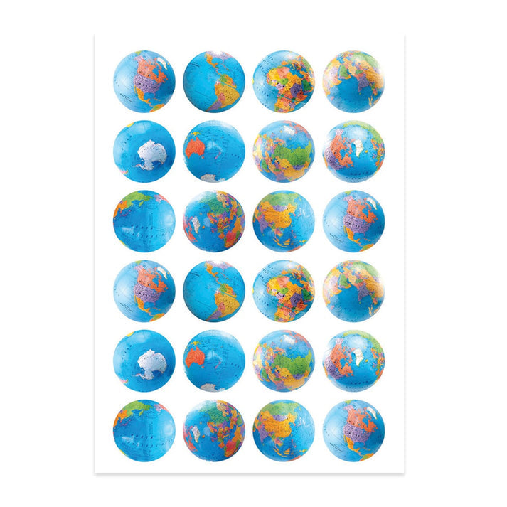 Themed Sticker Forms - Globe - 3 Sheets