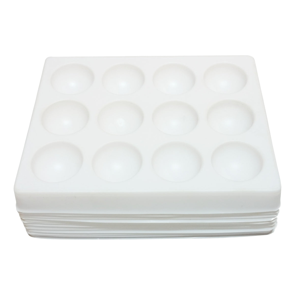 Spot Plates, Polystyrene, 20mm x 10mm Depth, Pack of 12, Case of 10 Packs