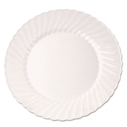 Classicware Plastic Plates, 9" Dia, White, 10/pack, 18 Packs/carton