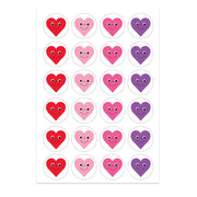 Themed Stickers - 3 sheets - Happy Hearts