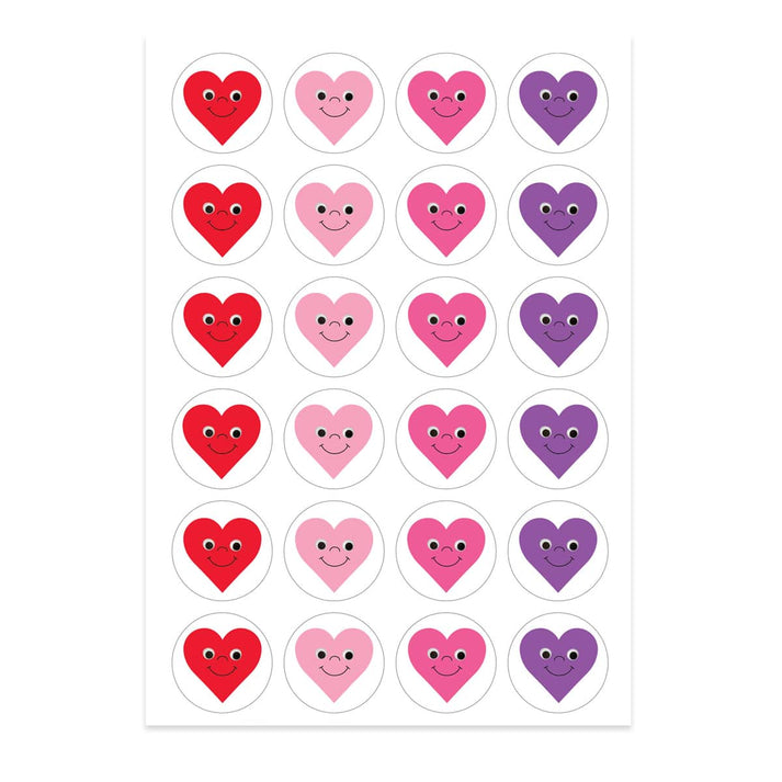 Themed Stickers - 3 sheets - Happy Hearts