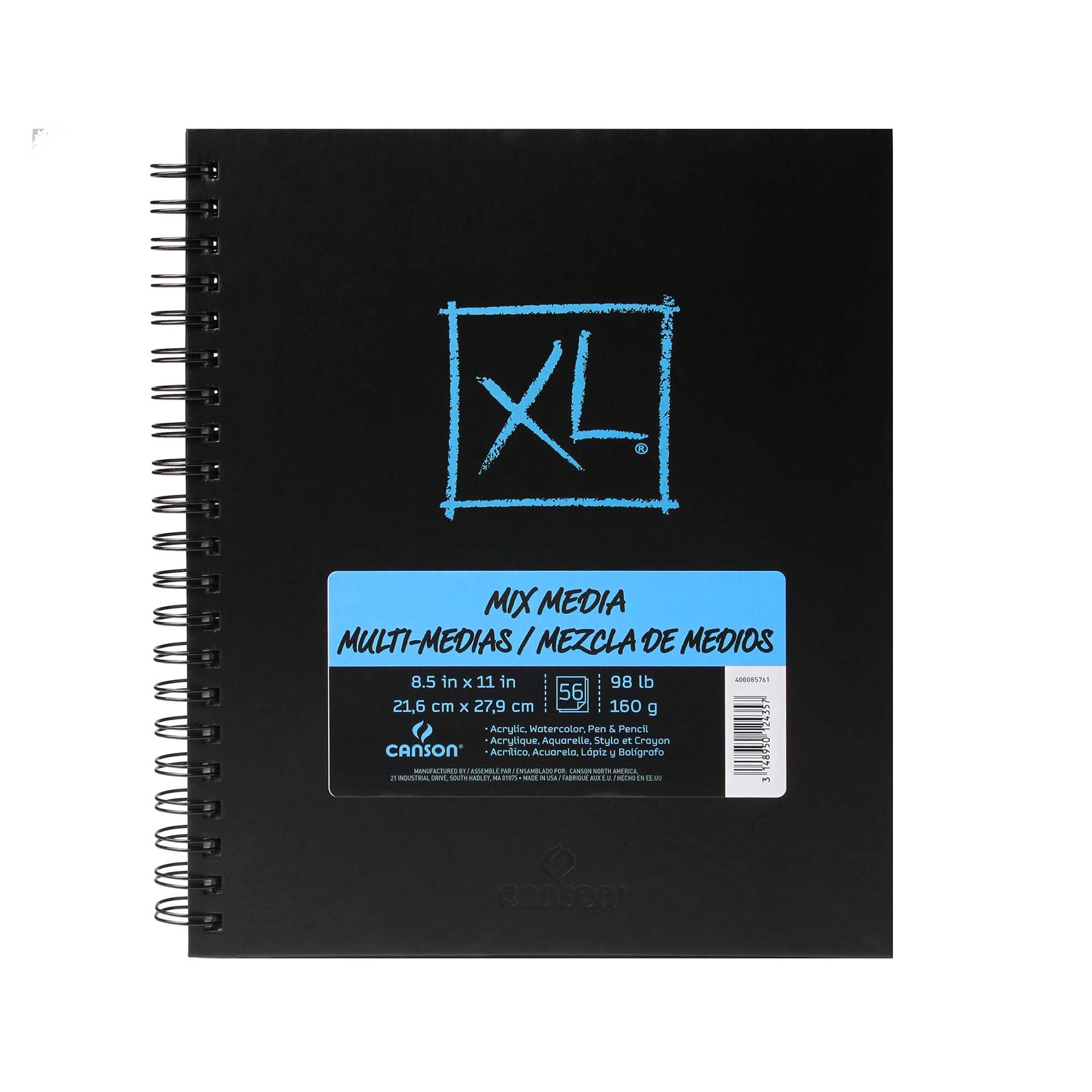 XL Series Mixed Media Art Book, Side Wire Binding, 60 Sheet, 8.5x11 inch, 1 Count