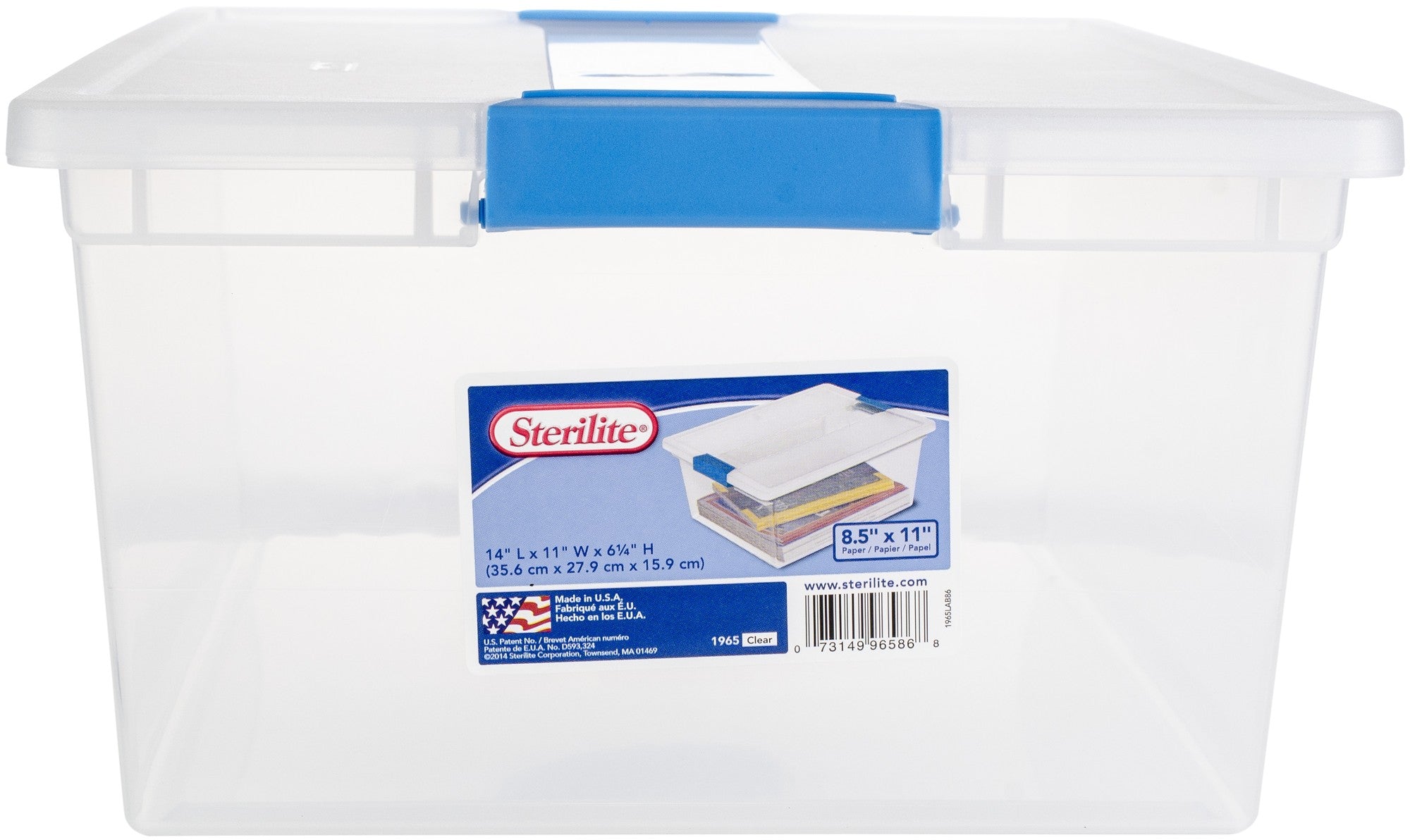 Sterilite 19658604 Deep Clip Box, Fern - 4-pack