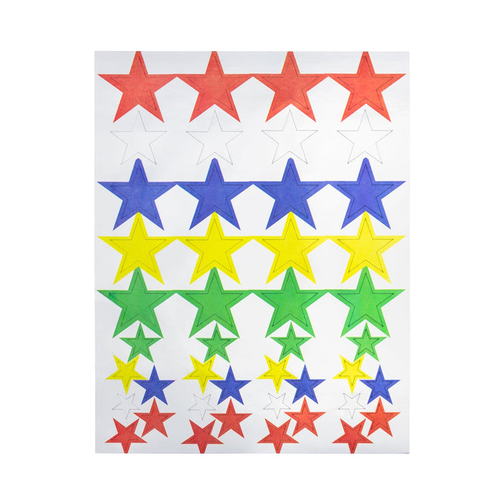 Sticker Forms - Colored Foil Stars - 2 sheets