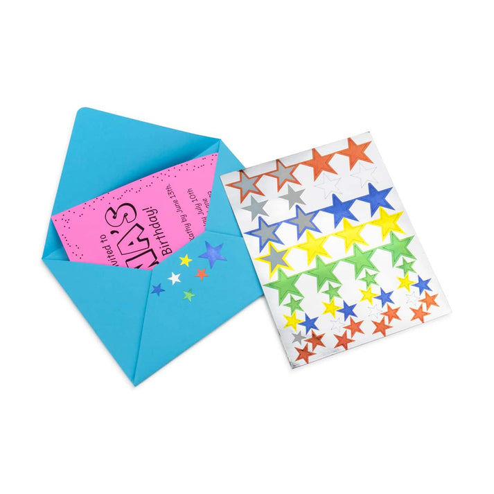 Sticker Forms - Colored Foil Stars - 20 sheets