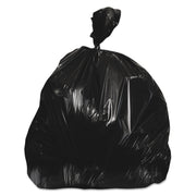 Heritage High-density Coreless Roll Can Liners, 56 Gallon, 48" x 43", 0.87 mil, Black, High-density Polyethylene, 25 Bags/Roll, 6 Rolls/Carton