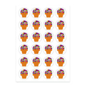 Themed Stickers - 3 sheets - Flower Pots