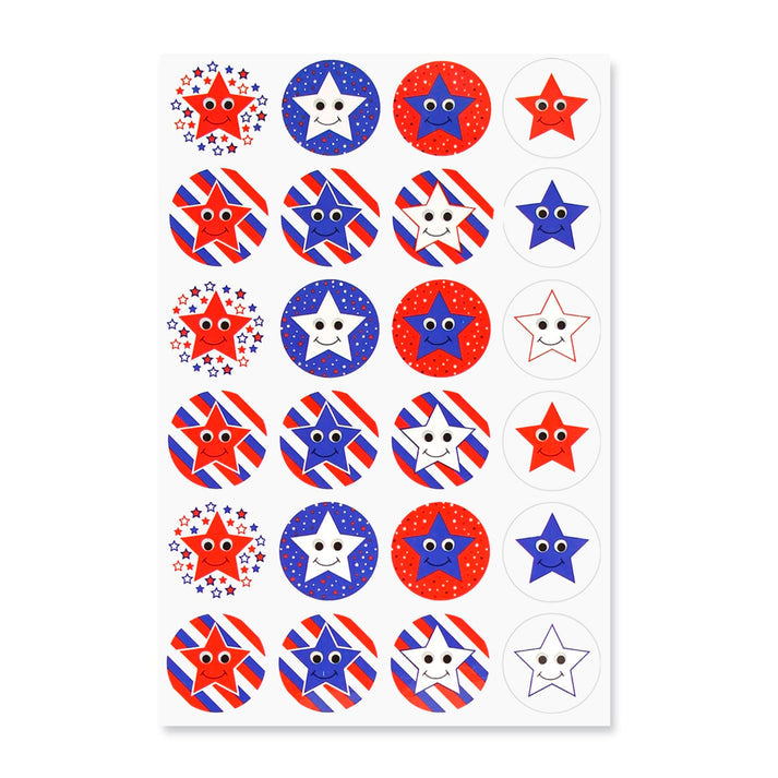 Themed Stickers - 3 sheets - Patriotic Stars