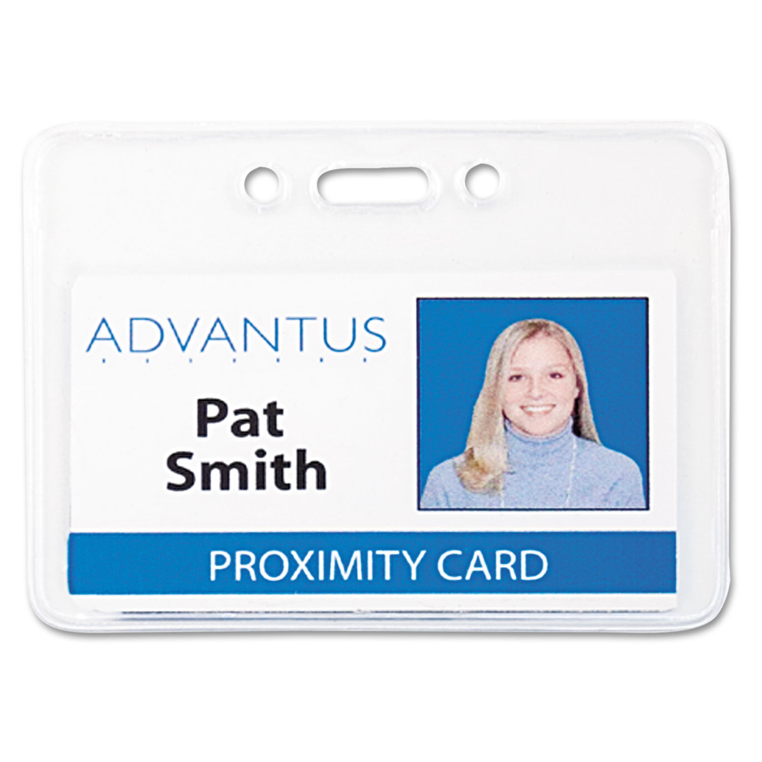 Proximity Badge Holders, Horizontal, Clear, Pack of 50