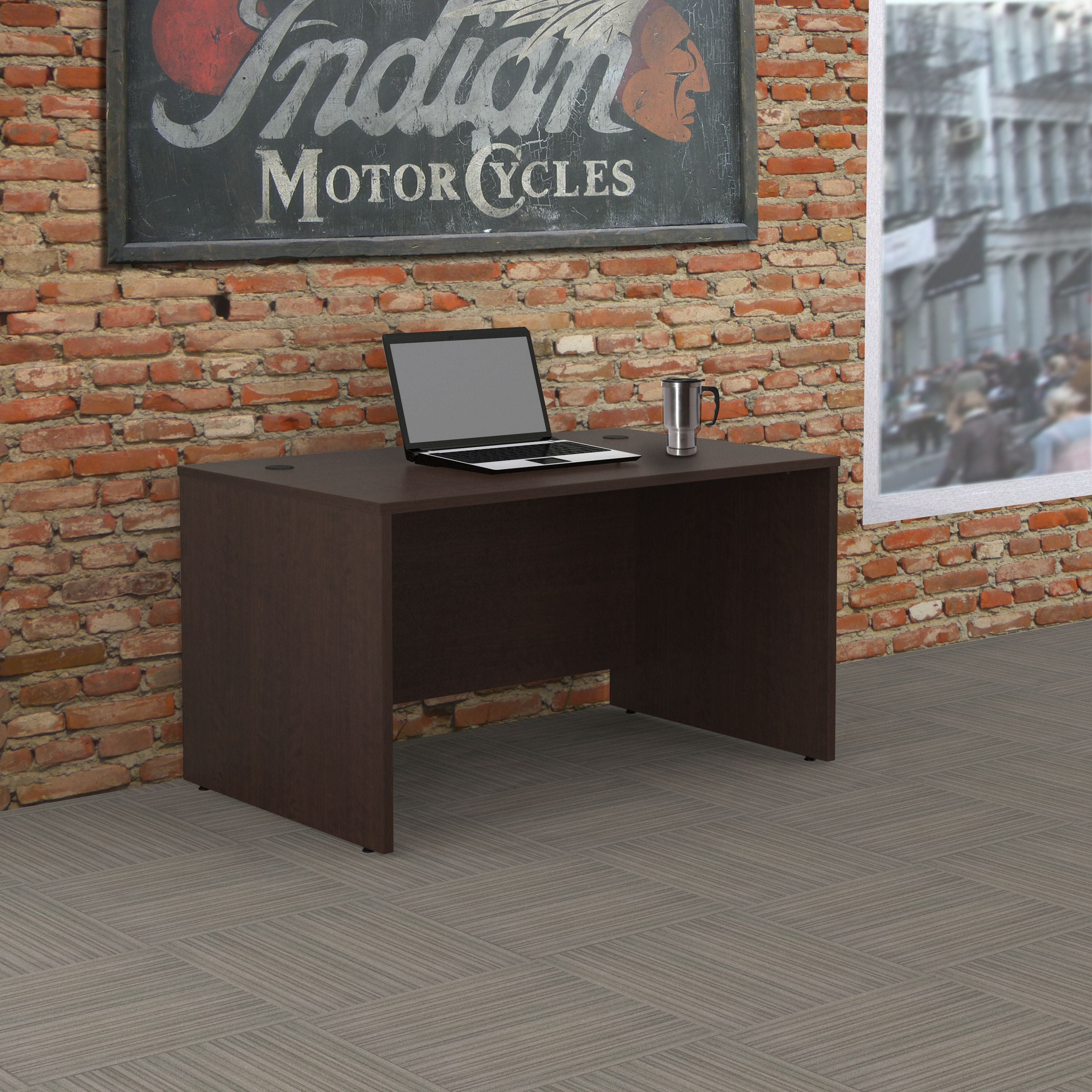 Bush Business Furniture Series C 48W x 30D Shell Desk in Mocha Cherry - 47.68" Width x 29.37" Depth x 29.88" Height