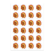 Themed Stickers - 20 Sheets - Turkeys