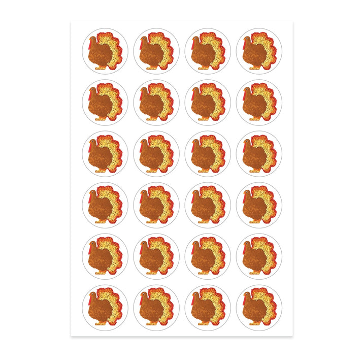 Themed Stickers - 20 Sheets - Turkeys