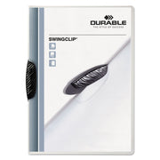 SWINGCLIP Letter Report Cover - 8 1/2" x 11" - 30 Sheets Capacity - Polypropylene - Clear - Wear Resistant - 25 / Box