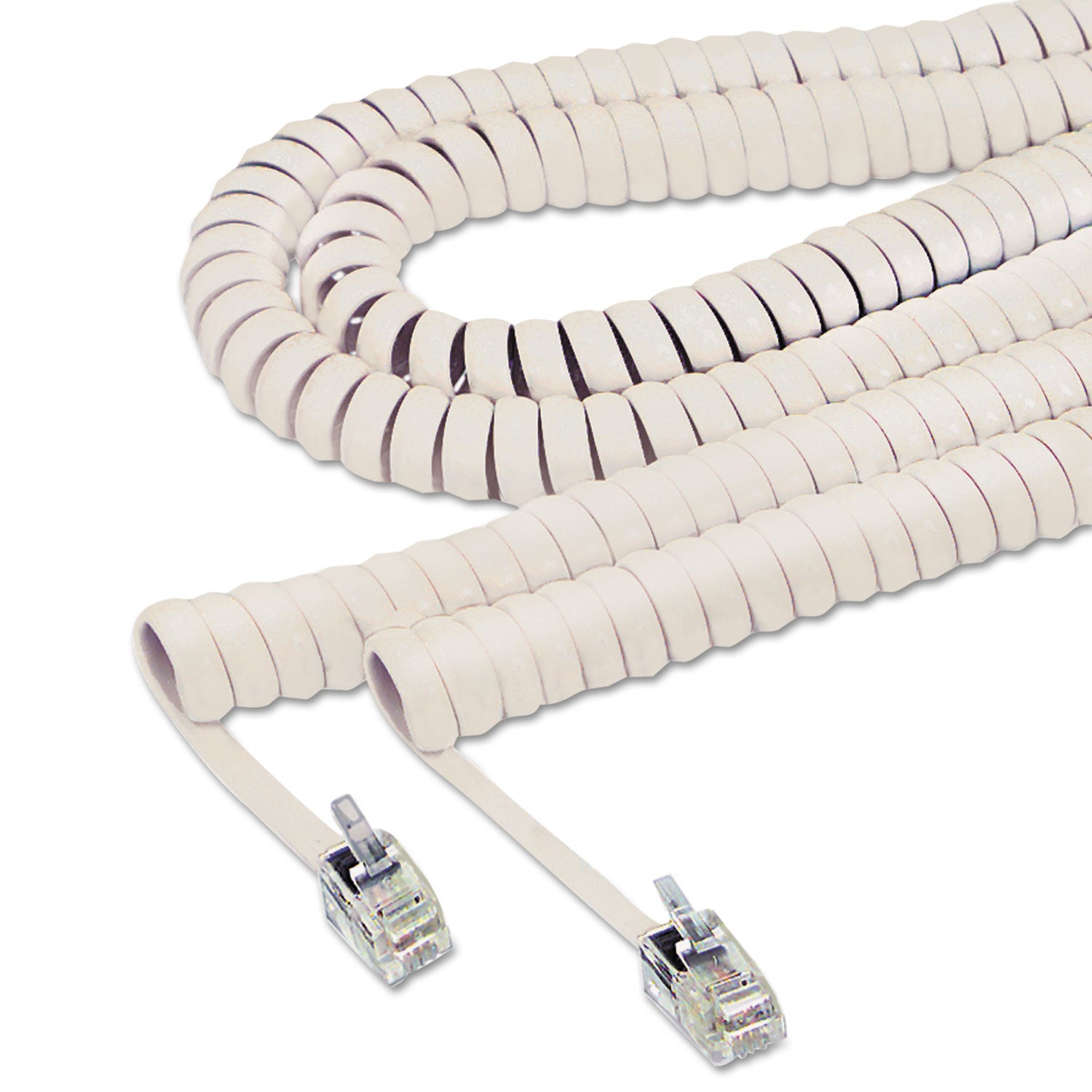 Softalk Modular Plug Handset Coil Cord - 25 ft Phone Cable for Phone - Beige - 1 Each