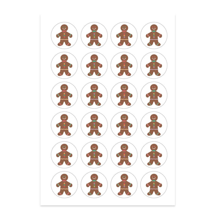 Themed Stickers - 3 sheets - Gingerbread Men