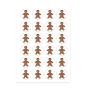 Themed Stickers - 20 Sheets - Gingerbread Men