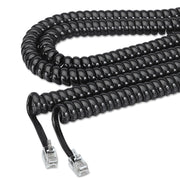 Softalk Modular Plug Handset Coil Cord - 12 ft Phone Cable for Phone - First End: 1 x RJ-09 Phone - Male - Second End: 1 x RJ-09 Phone - Male - Black - 1 Each