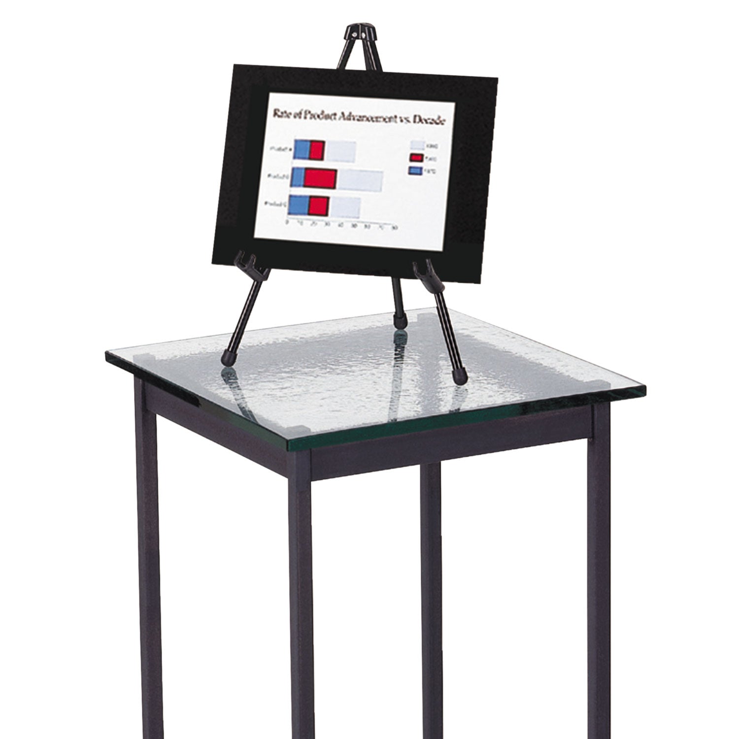 5 lb Load Capacity - 14" Height - Tabletop - Steel - Black