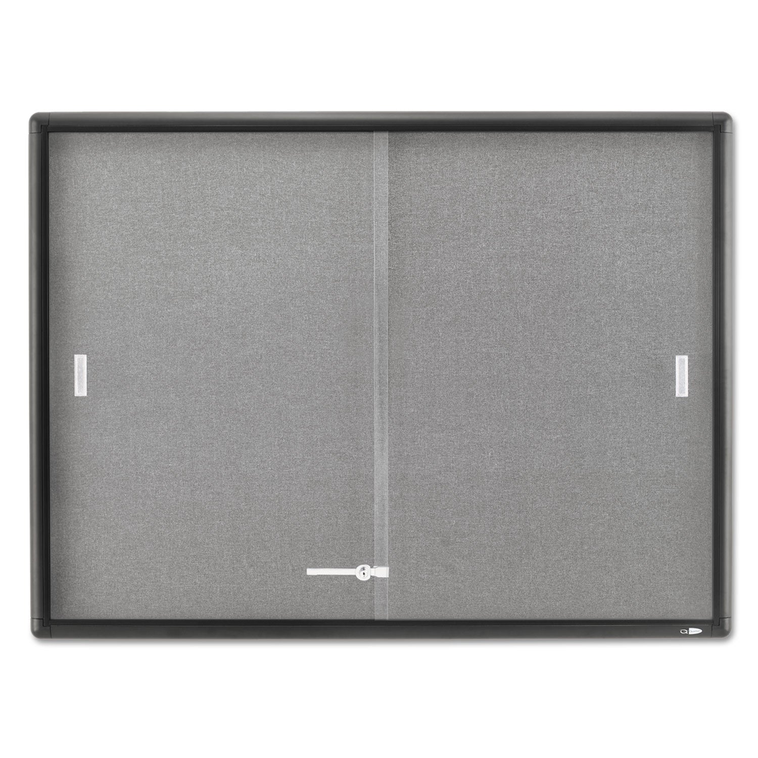 Quartet Enclosed Bulletin Board - 36" Board Height x 48" Board Width - Gray Fabric Surface - Self-healing - Graphite Frame - 1 Each