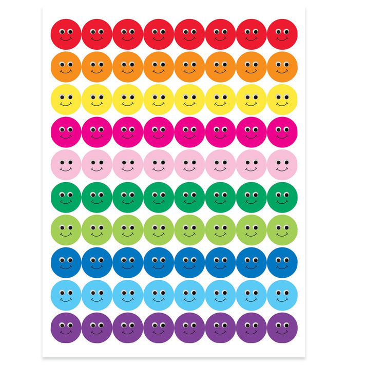 Themed Sticker Forms - Smiley Face - 3 Sheets, 1/2" stickers