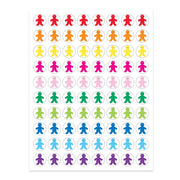 Themed Sticker Forms - Rainbow People - 3 Sheets, 1/2" stickers