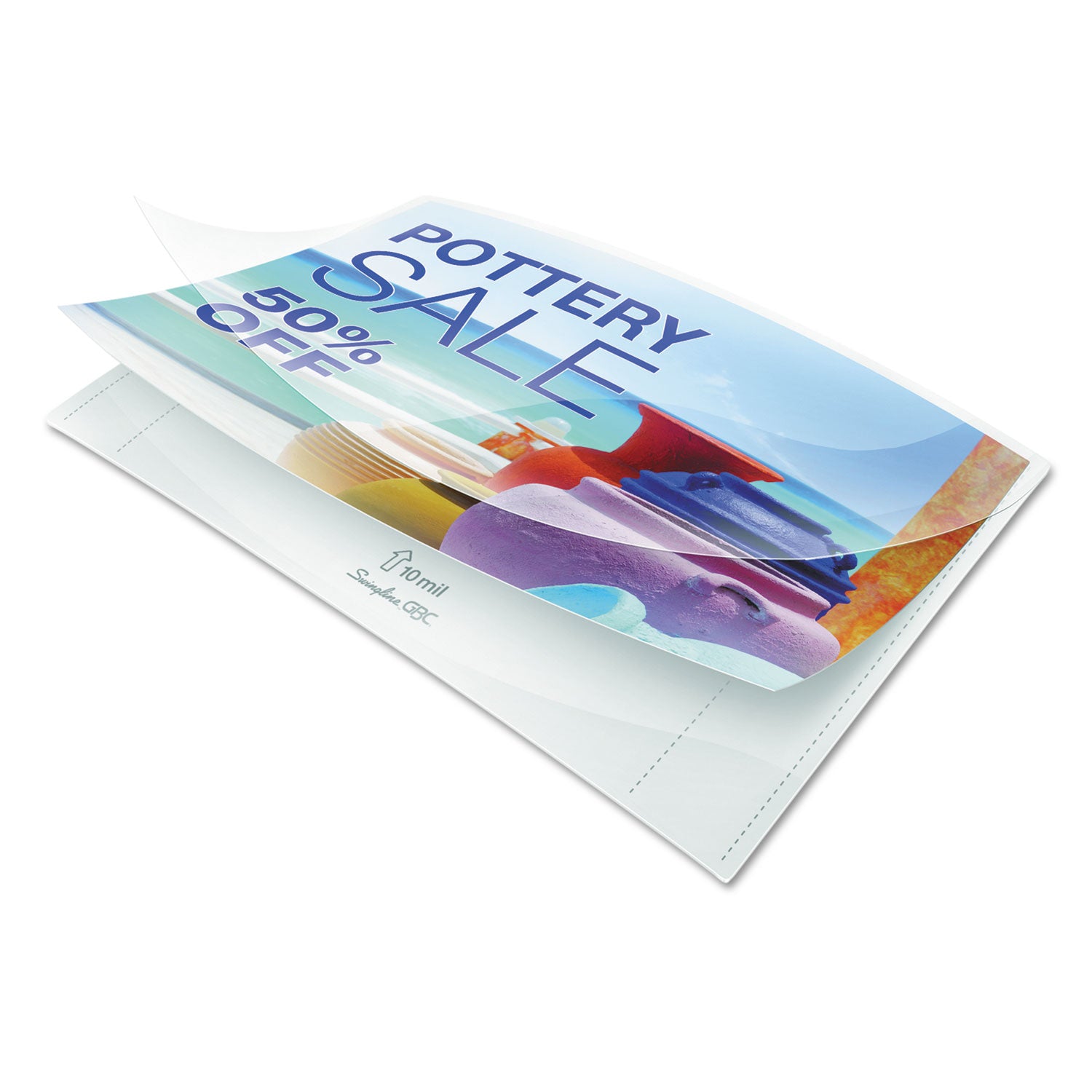 GBC Fusion EZUse Laminating Pouches - Sheet Size Supported: Letter - Laminating Pouch/Sheet Size: 8.50" Width x 11" Length x 10 mil Thickness - Glossy - for Document - UV Resistant, Fade Resistant - Clear - 50 / Box