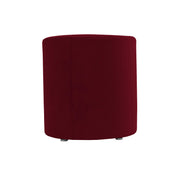 Everyday 18" Round Microfiber Ottoman, 19" Height - Bordeaux