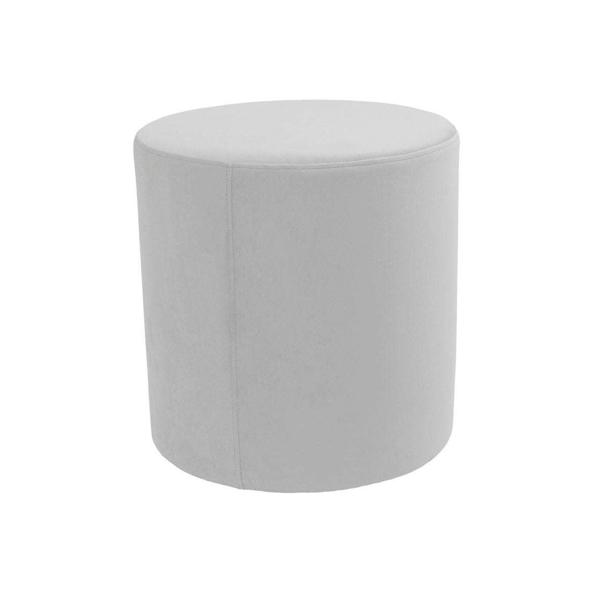 Everyday 18" Round Microfiber Ottoman, 19" Height - Sterling