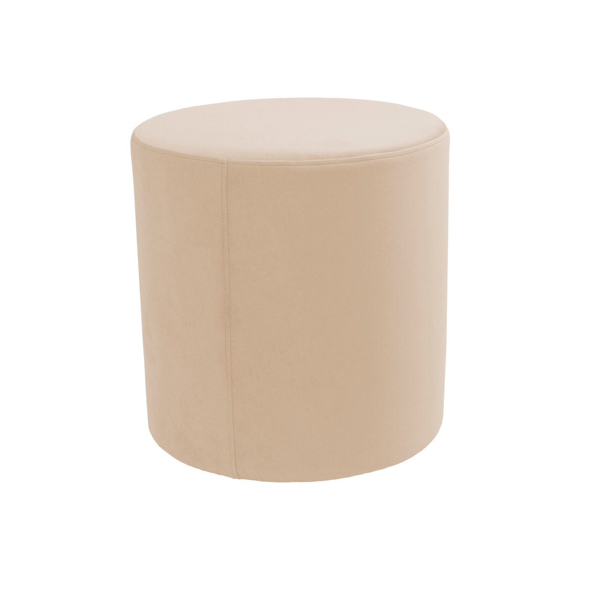 Everyday 18" Round Microfiber Ottoman, 19" Height - Beige