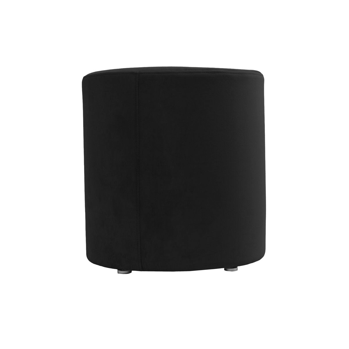 Everyday 18" Round Microfiber Ottoman, 19" Height - Onyx