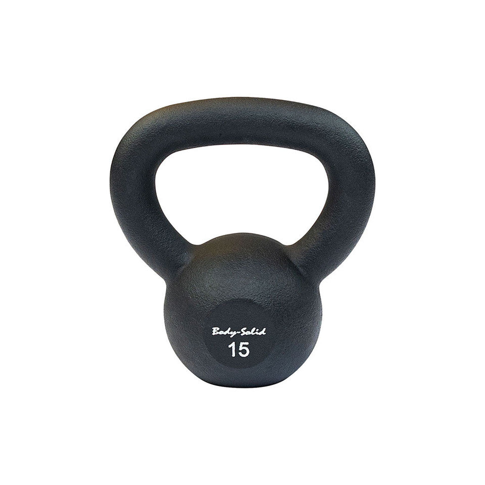 Cast Iron Powder Coated Black Kettle Bell 15Lb