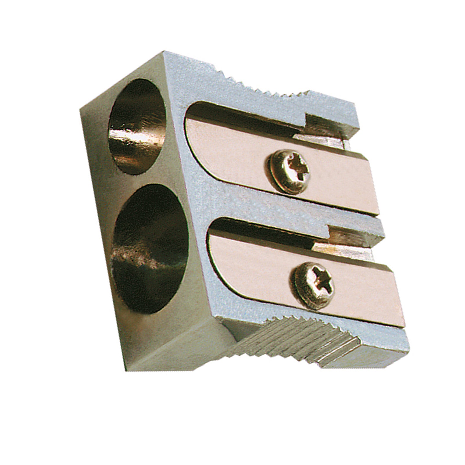 Metal Pencil Sharpener, Two Hole, Pack of 12