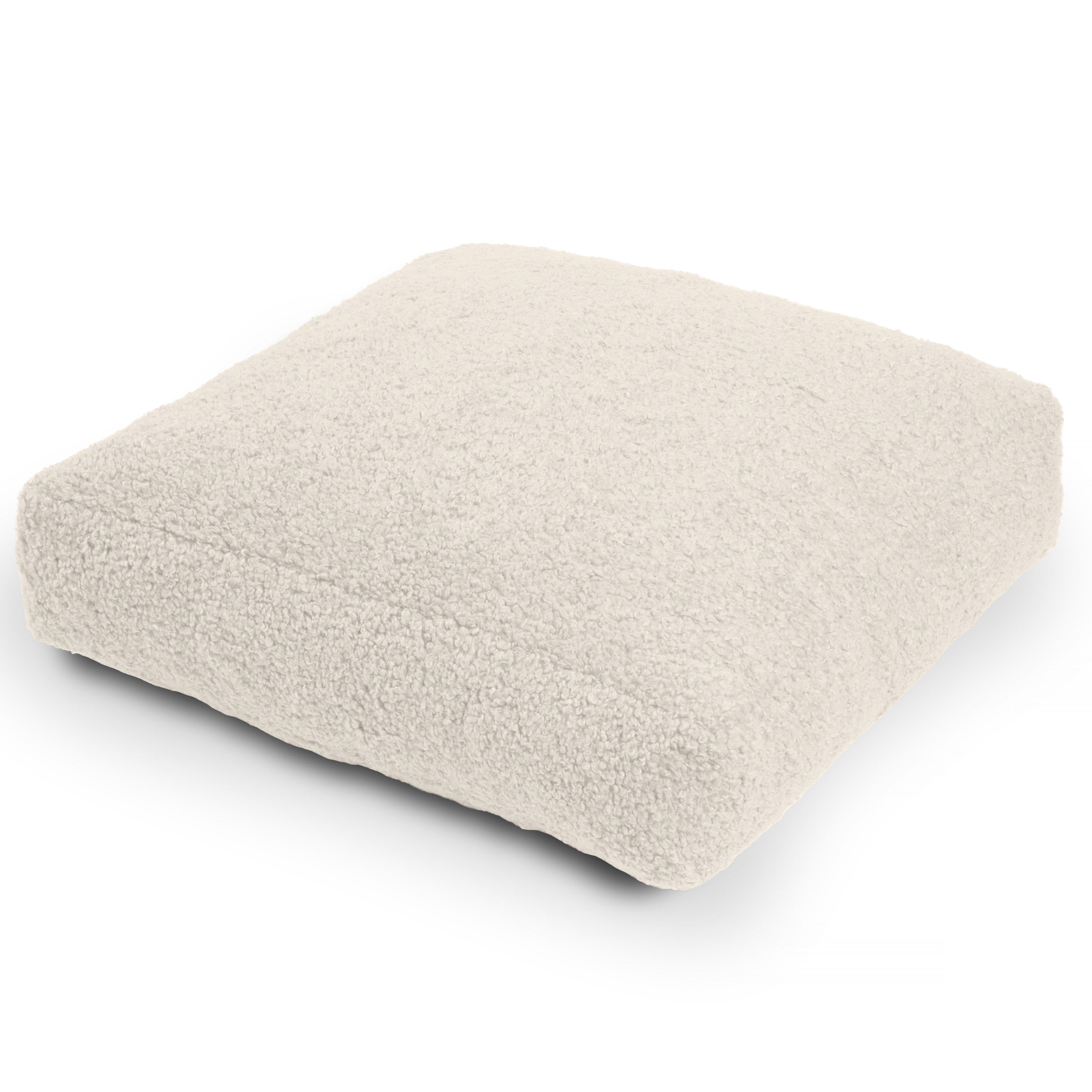 Jaxx Brio Large Décor Floor Pillow/Meditation Yoga Cushion, Shearling Faux Lamb, Cloud