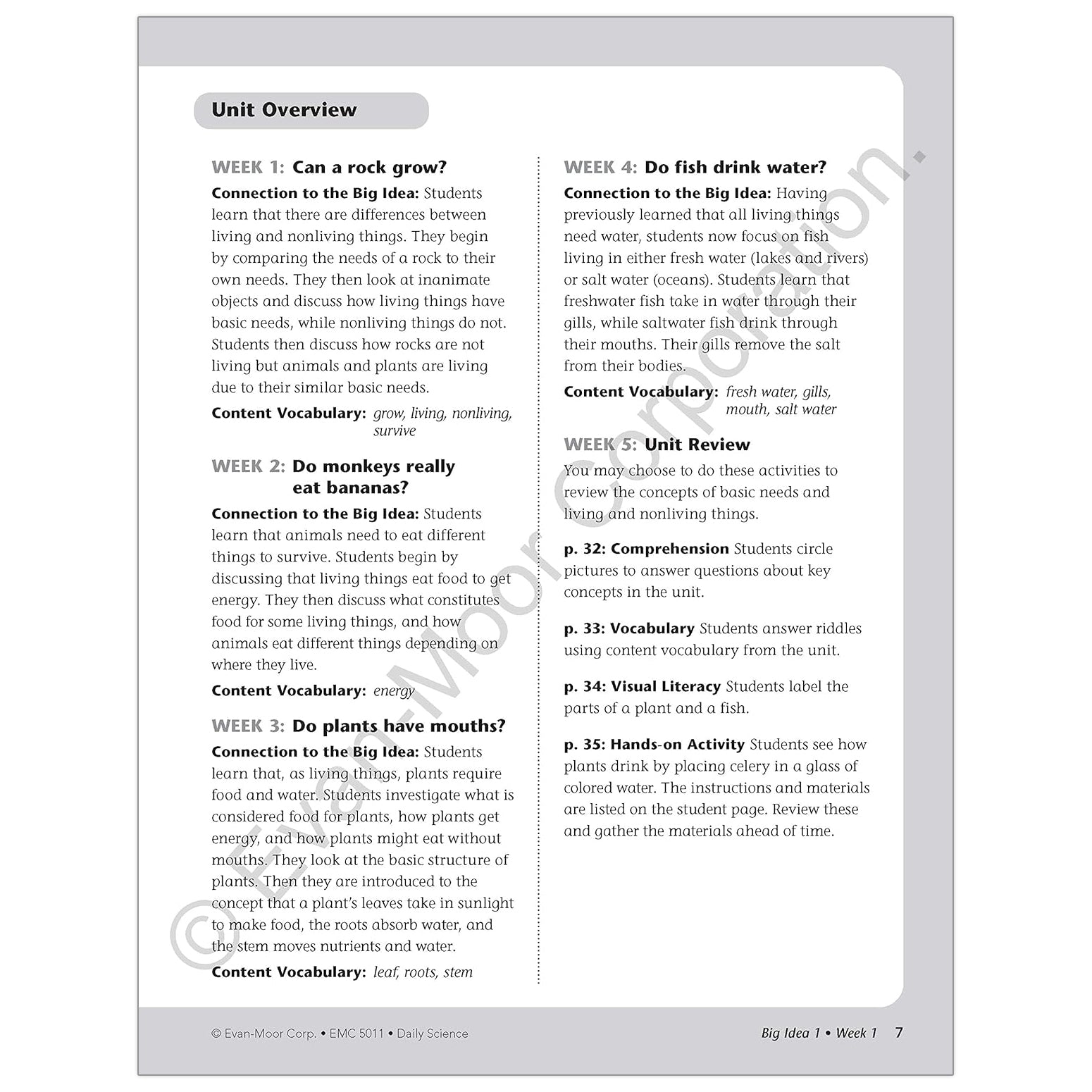 Daily Science Book, Grade 1
