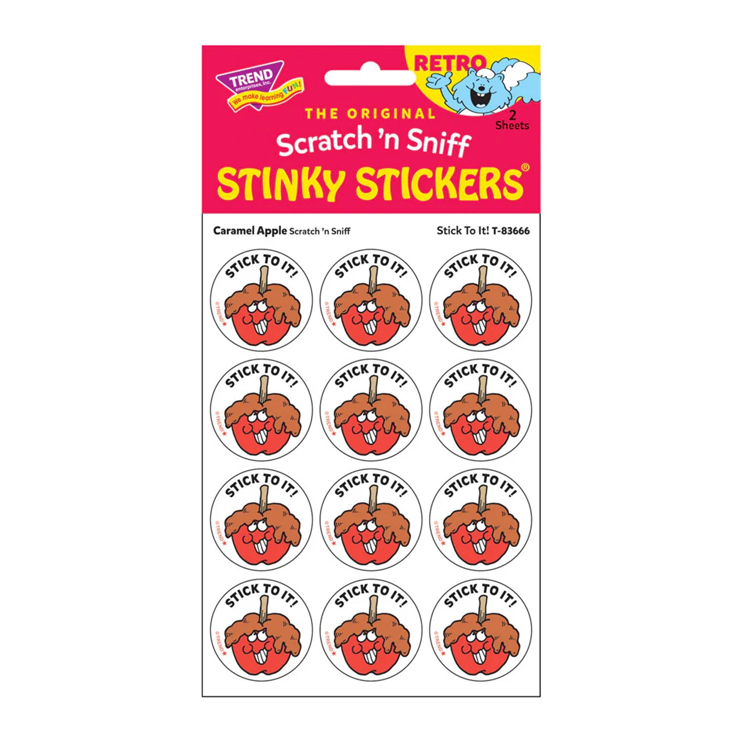 Stick To It!/ Caramel Apple Scent Stickers, 24 ct.