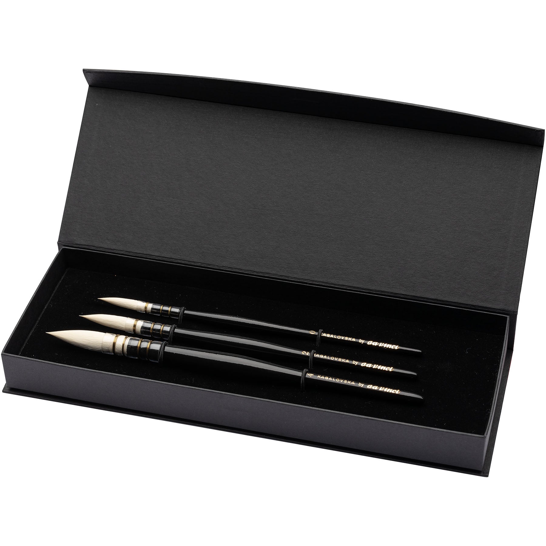 Artist Signature Collection by Viktoria Kagalovska, Fashion Illustration Brushes, Assorted, 3 Brush Set in Gift Box