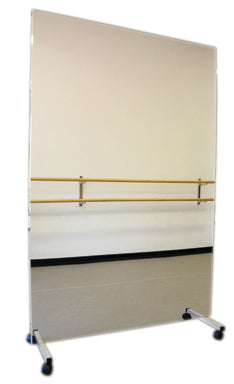 Glassless Mirror, Mobile Caster Base, Vertical, 60" W x 96" H