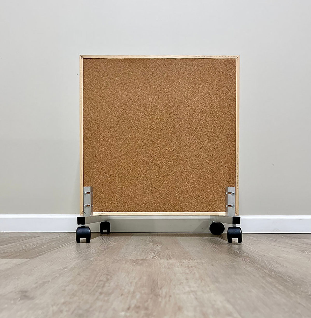 Glassless Mirror, Floor Stand and Corkboard Back Panel, 72" W x 96" H