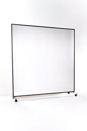 Glassless Mirror, Rolling Stand and Corkboard Back Panel, 72" W x 96" H