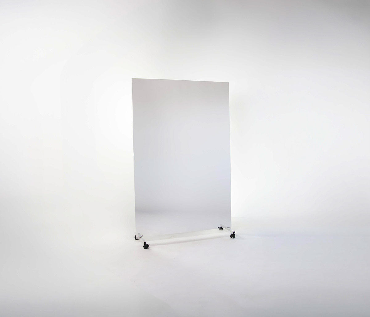 Glassless Mirror, Rolling Stand and Whiteboard Back Panel, 36" W x 72" H