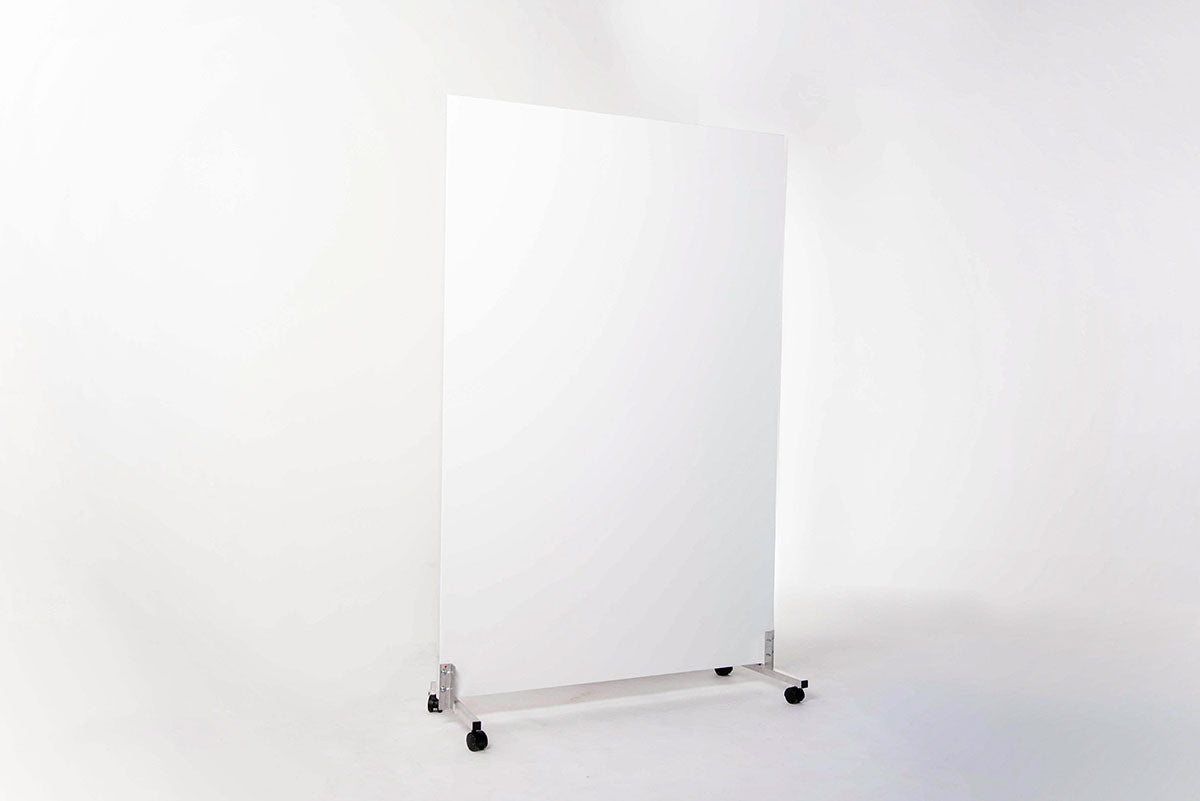 Glassless Mirror, Rolling Stand and Whiteboard Back Panel, 60" W x 72" H
