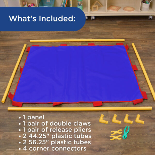 Big Screen Rectangle PlayPanels® Portable Room Divider without Cantilever Legs - Blue