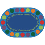 Seating Circles Circletime Alphabet Rug - 6ft x 9ft - Oval - Blue